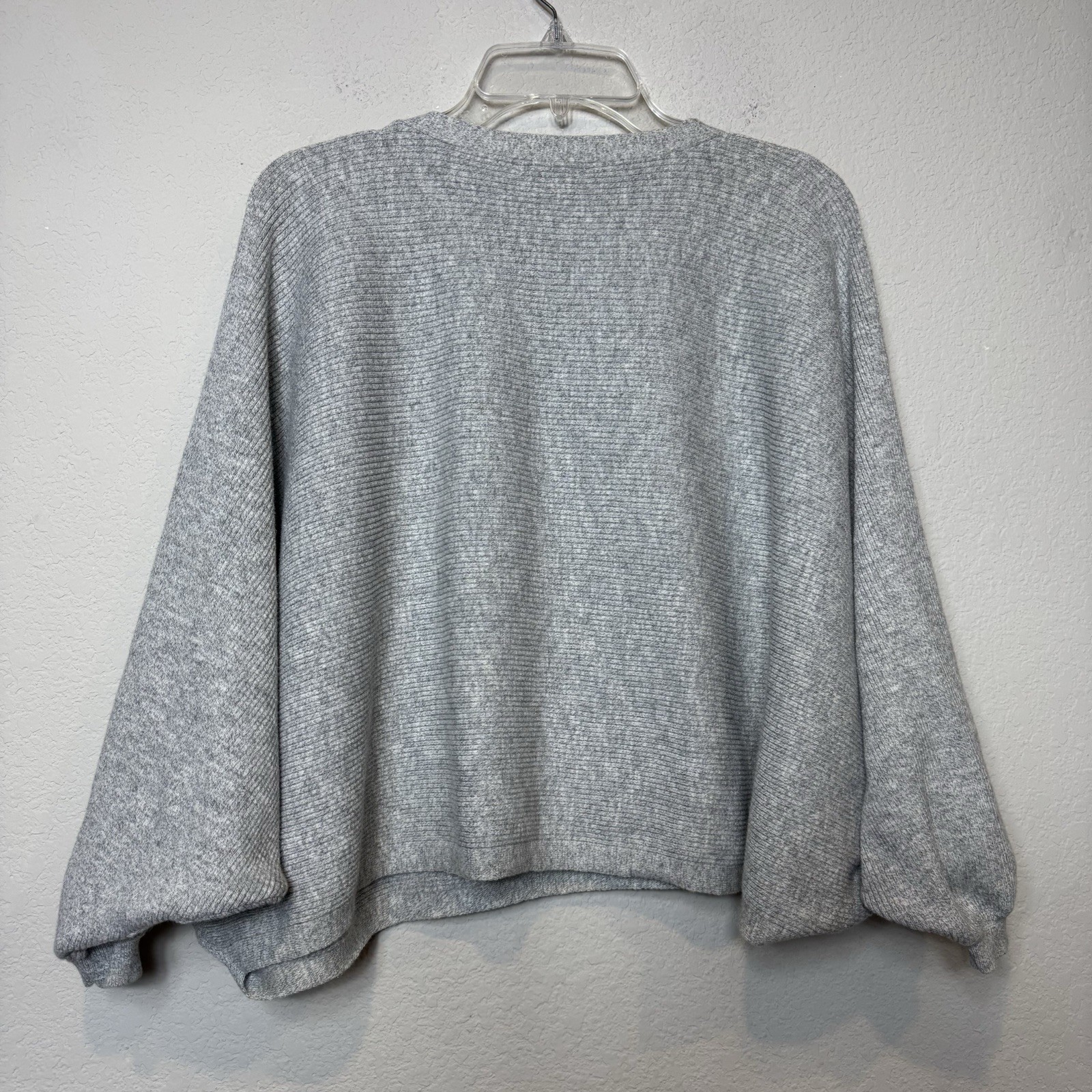 Rodebjer Oversized Light Gray Batwing Sleeve Ribb… - image 6