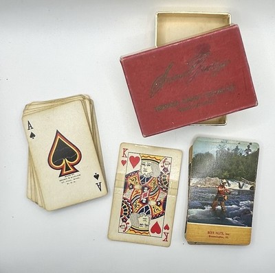 VTG Playing Cards Ferrara Candy Co Beer Nuts Inc Fishing Christmas  SEE Pics