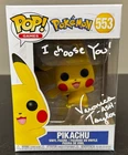 Veronica Taylor Ash Signed " I Choose You!" Pikachu Funko Pop 553 PSA Pokemon