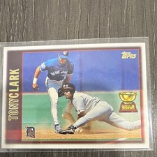 Topps 1997 Tony Clark #406 Detroit Tigers MLB All-Star Rookie Baseball Card. rookie card picture