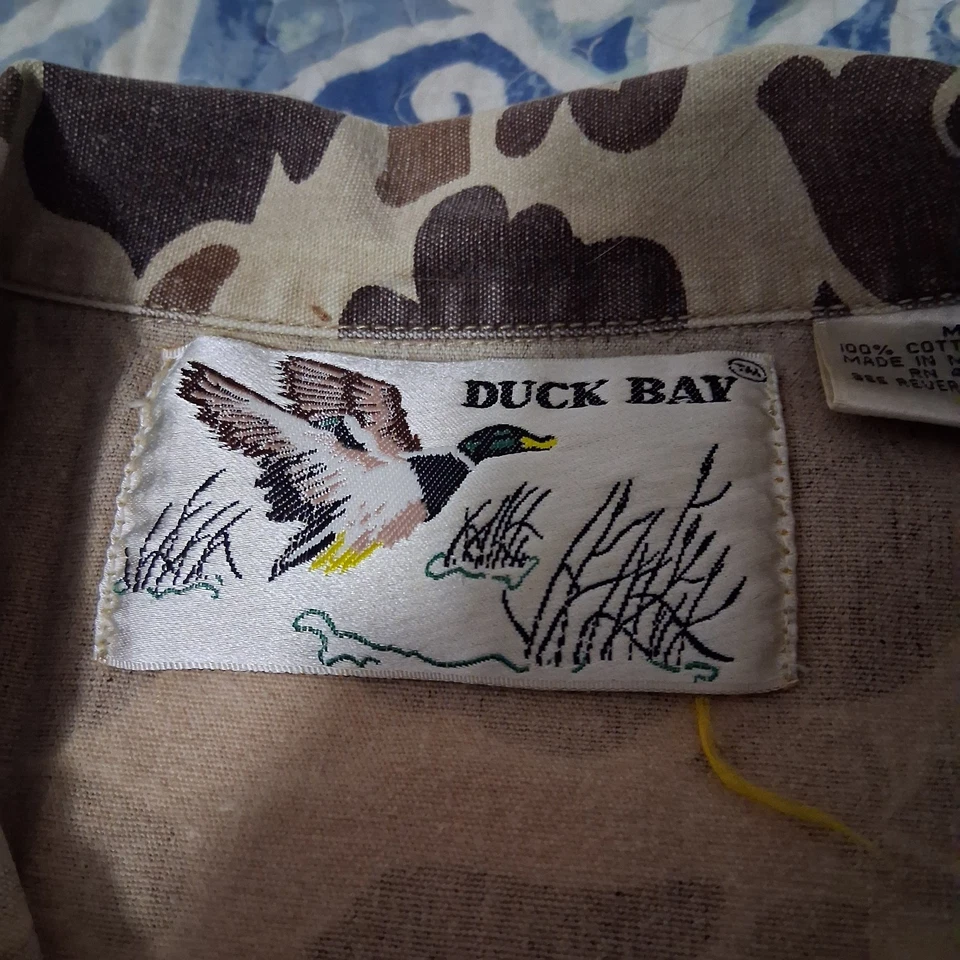 Chaqueta Ligera De Colección Talla M Duck Bay Pato Camuflada Lona Campo Caza Granero Foto 3 de 4