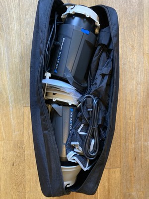 Elinchrom D-Lite 400W/s RX 4 Flash Head (c2)  w/ Soft box And Diffusers