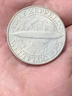 Beautiful 1930 German 3 Mark Reichsmark Graf Zeppelin Silver Coin Looks BU