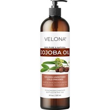 Velona Jojoba Oil 4 FlOz-1 Gal 100 Pure  Natural Golden Unrefined Cold Pressed