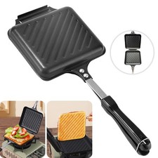 Double Side Toasted Sandwich Maker with Heat-Resistant Handle for Camping Home