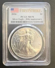 2016 $1 American Silver Eagle PCGS MS70 First Strike 30th Anniversary
