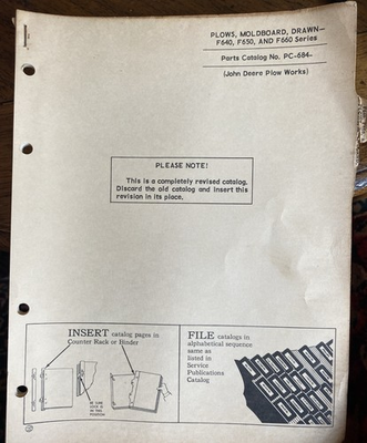 #ad #ad John Deere Moldboard Plow F640650 And F660 Parts Catalog PC 684 $19.99