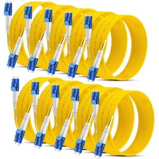 10 Pack 3M OS2 LC to LC Single Mode Duplex Fiber Patch Cable SMF 9/125um