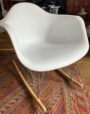 Eames-Style Molded Plastic Shell Rocking Chair Iconic Design