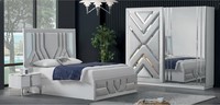 Stilvolles 3-Tlg. Schlafzimmer-Set Mit Bett & 2 Nachttischen