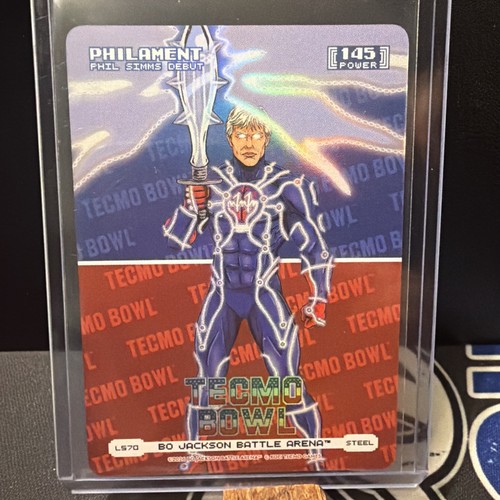 Bo Jackson Battle Arena Tecmo Bowl- Phil Simms (Philament) Logo Foil (SP)