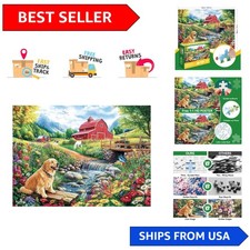 Gift-Worthy Golden Retriever 500-Piece Jigsaw Puzzle   Engaging Nature Theme