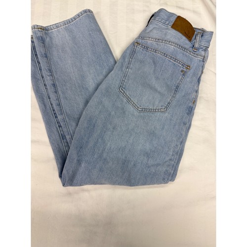 Madewell, Madewell 90s Straight Crop Jeans Light Wash Distressed Size 28 High Rise Denim