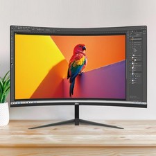 ZZA 27" Gaming Monitor,FHD 144Hz Curved Computer Monitor,1080p 144hz Monitor 8