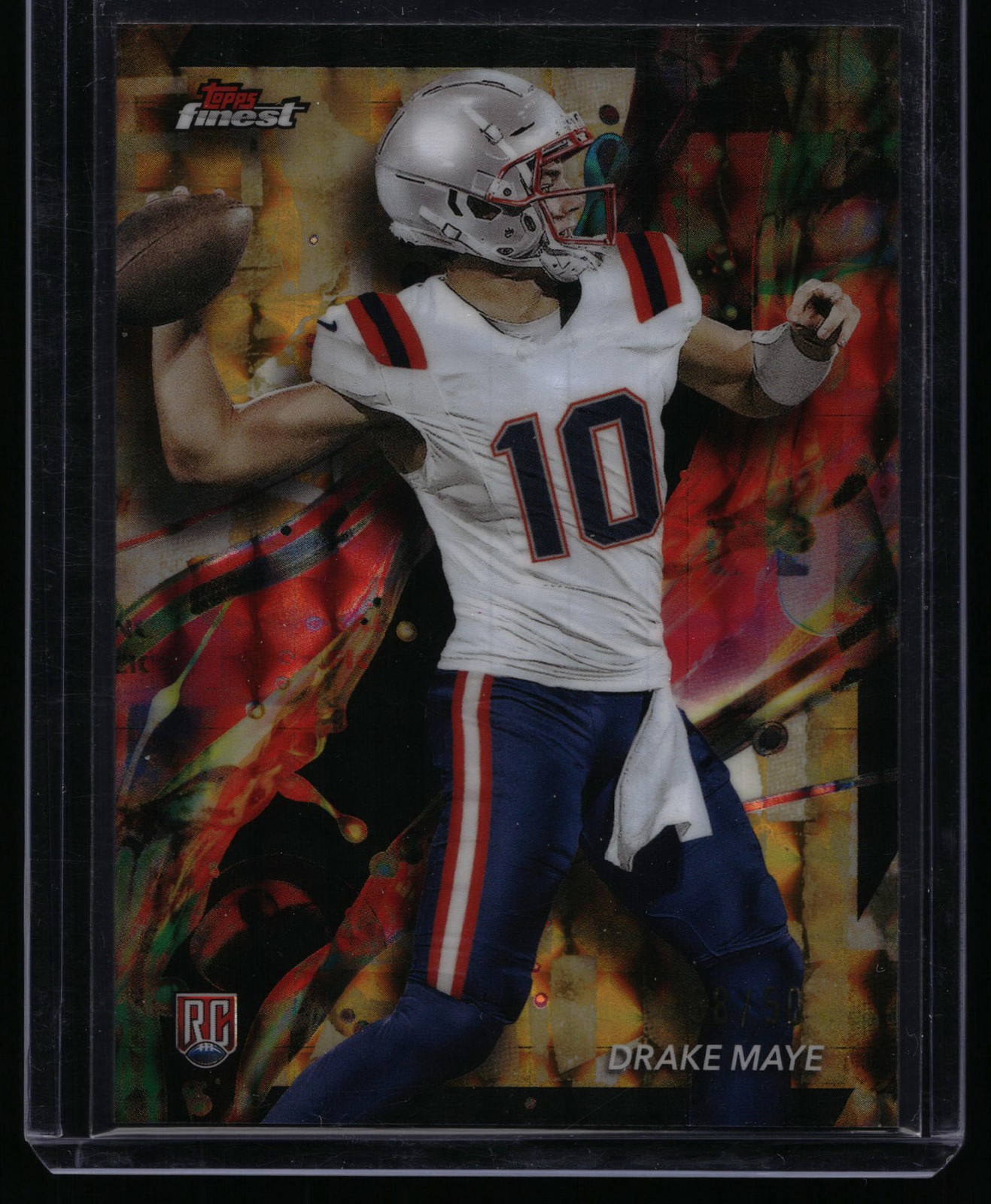 2024 Finest #62 Drake Maye Gold Geometric Refractor 38/50 SSP RC Rookie