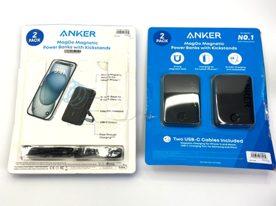 Anker MagGo Magnetic Power Bank 2-Pack 5000mAH w/Kickstand Magsafe