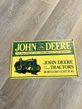 Vintage Ande Rooney INC John Deere Tractor Porcelain Metal Shop Sign 1995 15x9”