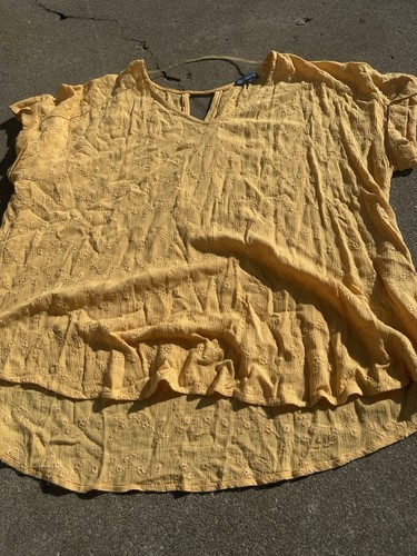 Democracy Damen Blumen Herbst Kurzarm Top Größe 1X - Bild 3 von 8