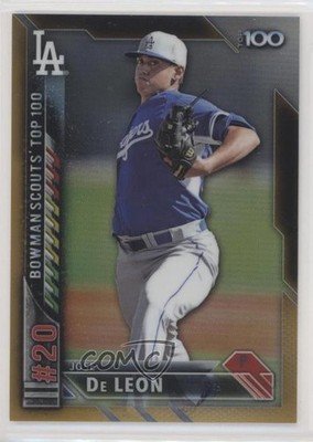 2016 Bowman Scouts' Top 100 Gold Refractor 45/50 Jose De Leon #BTP-20 sh7