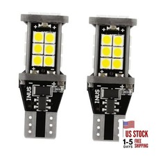 YoRise Car T15 LED Backup Reverse Light, Waterproof 12V 5W Decoding Bulb 2PCS