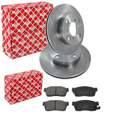 FEBI BREMSSCHEIBEN 231mm + BELÄGE VORNE passend für NISSAN PIXO + ALTO VII GF