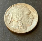 1914-S Buffalo Nickel – Mint State (MS), Uncirculated Strong Strike Crisp Detail