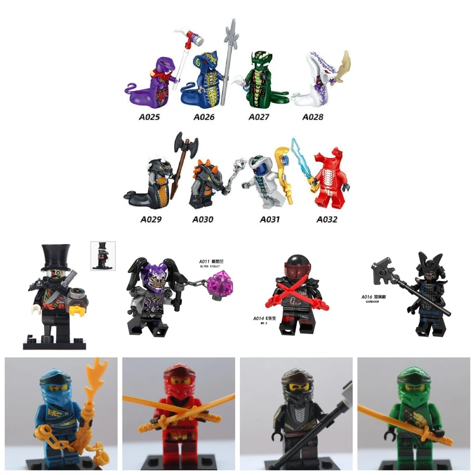 Minifiguras de juguete Lego Ninjago Ninja Hero personalizadas Kai Lloyd Jay Cole