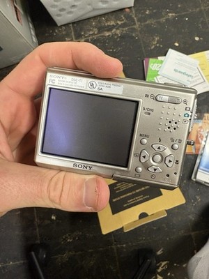 Sony Cyber-shot DSC-T1 5.0MP Digital Camera - Silver for sale