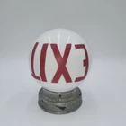Antique Exit Glass Shade Art industrial milk glass red exit light globe