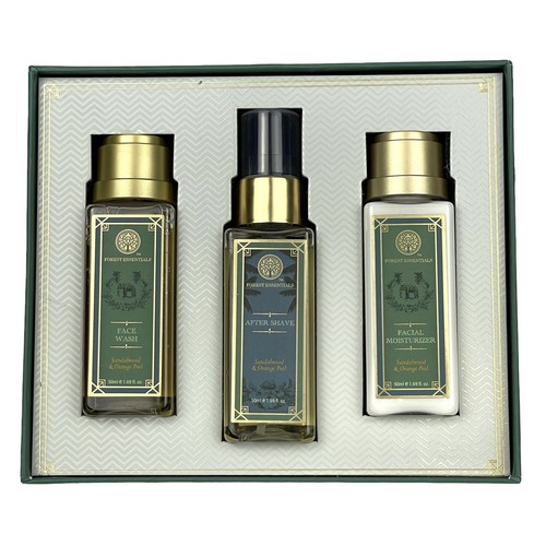 Forest Essentials Mens Face Wash After Shave, Moisturizer Sandalwood