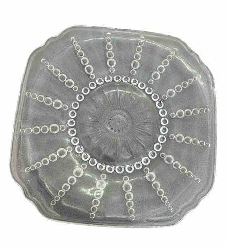 Vtg Federal Glass 6" Plate Columbia Pattern Atomic Pearl Blast Dessert Plate USA - Picture 2 of 24