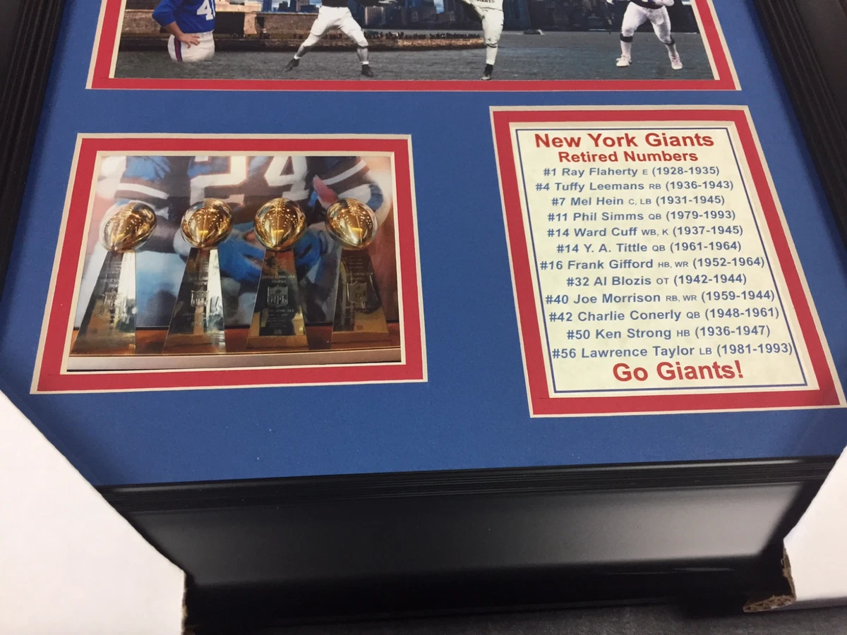 11x14 FRAMED NEW YORK GIANTS RETIRED NUMBERS 8X10 PHOTO SIMMS