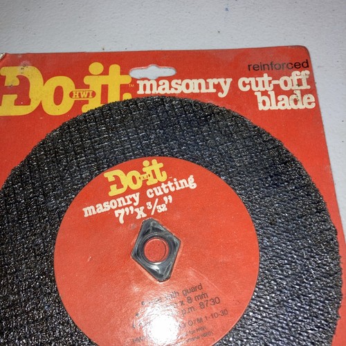 Vtg NEW Masonry Cut Off Blades Reinforced 7” Inch HWI #314243 - 178mm x 8mm - Picture 5 of 9