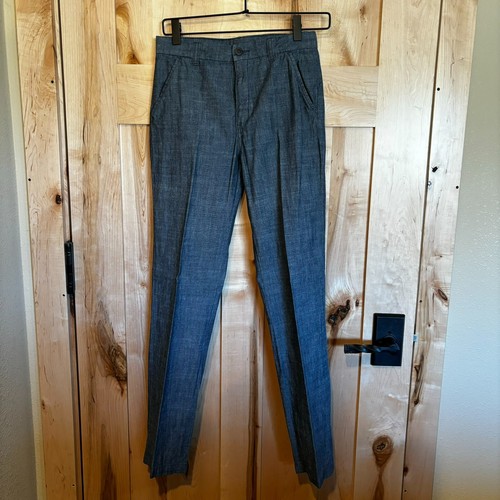 Boys Crazy 8 Chambray Denim Dress Pants 16 Lightweight 100% Cotton