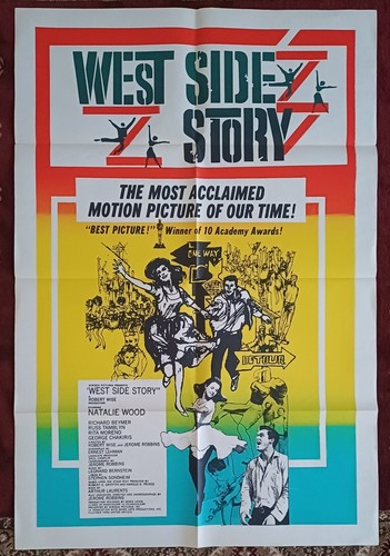 ORIGINAL, UNBENUTZTES West Side Story (1961) Plakat - Bild 1 von 2