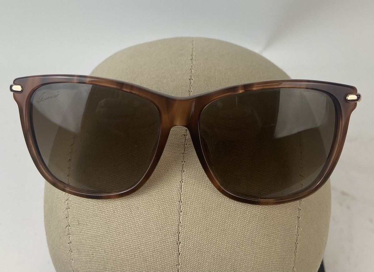 Gucci Havana Bamboo oval 100% UV Brown Sunglasses Gucci GG1680S women Havana Oval Sunglasses – Otticanet USA main image 3