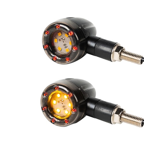 Paar 12V 8mm Motorrad Blinker LED Blinkleuchte Bremslicht Fahrlicht Universal - Bild 23 von 24