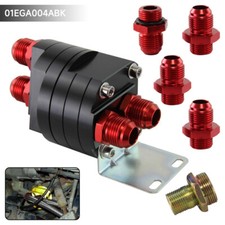 Adattatore piastra sandwich trasferimento radiatore filtro olio universale AN10 e AN8 nero