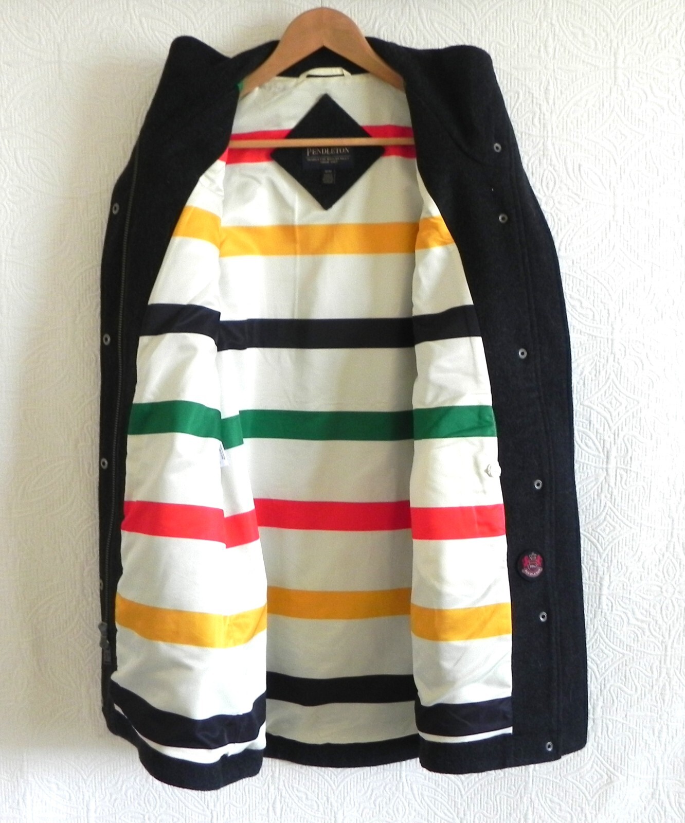 Pendleton Coat Charcoal 2Ways Full Zip/Snaps Pock… - image 3