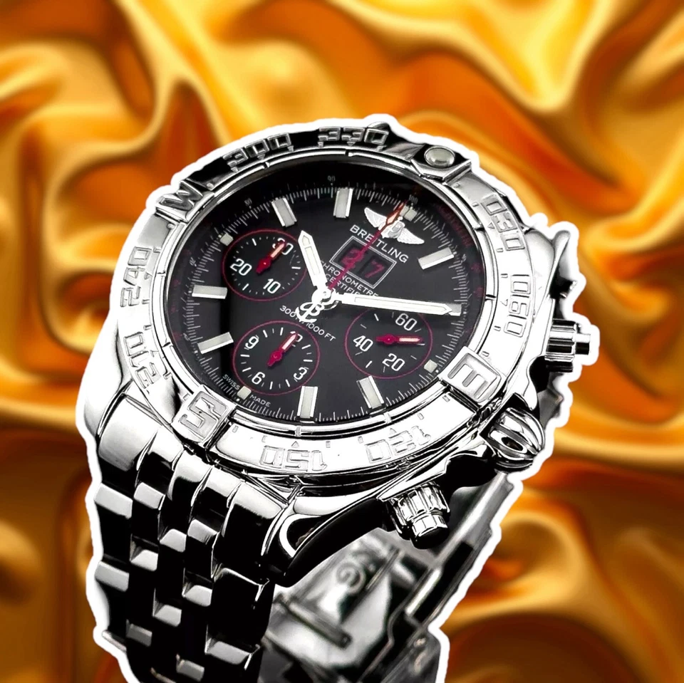 Breitling Chronomat Blackbird Ltd Ed Red Strike Chronograph Watch A44359S3/BA58 - Image 3 of 4
