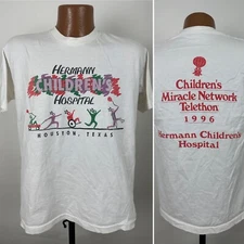 Vintage 90s Telethon Shirt Large Children Miracle Network Houston Texas 1996 USA