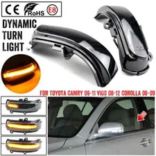 2Pcs Dynamic Turn Signal Light LED Side Mirror For Toyota Camry Aurion XV40 Vios