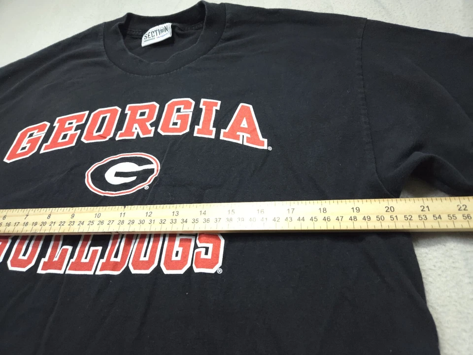 Camisa Georgia Bulldogs Mediana Majestuosa Sección Negra Fútbol Universitario Para Hombres Foto 4 de 4