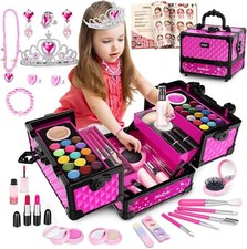 Hollyhi 65 Pcs Kids Makeup Kit for Girl, Washable Play Toys Set for...