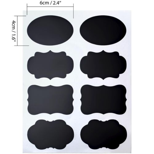 200 Reusable Chalkboard Labels Removable Blackboard Stickers Name Bottles Jars - Picture 7 of 8