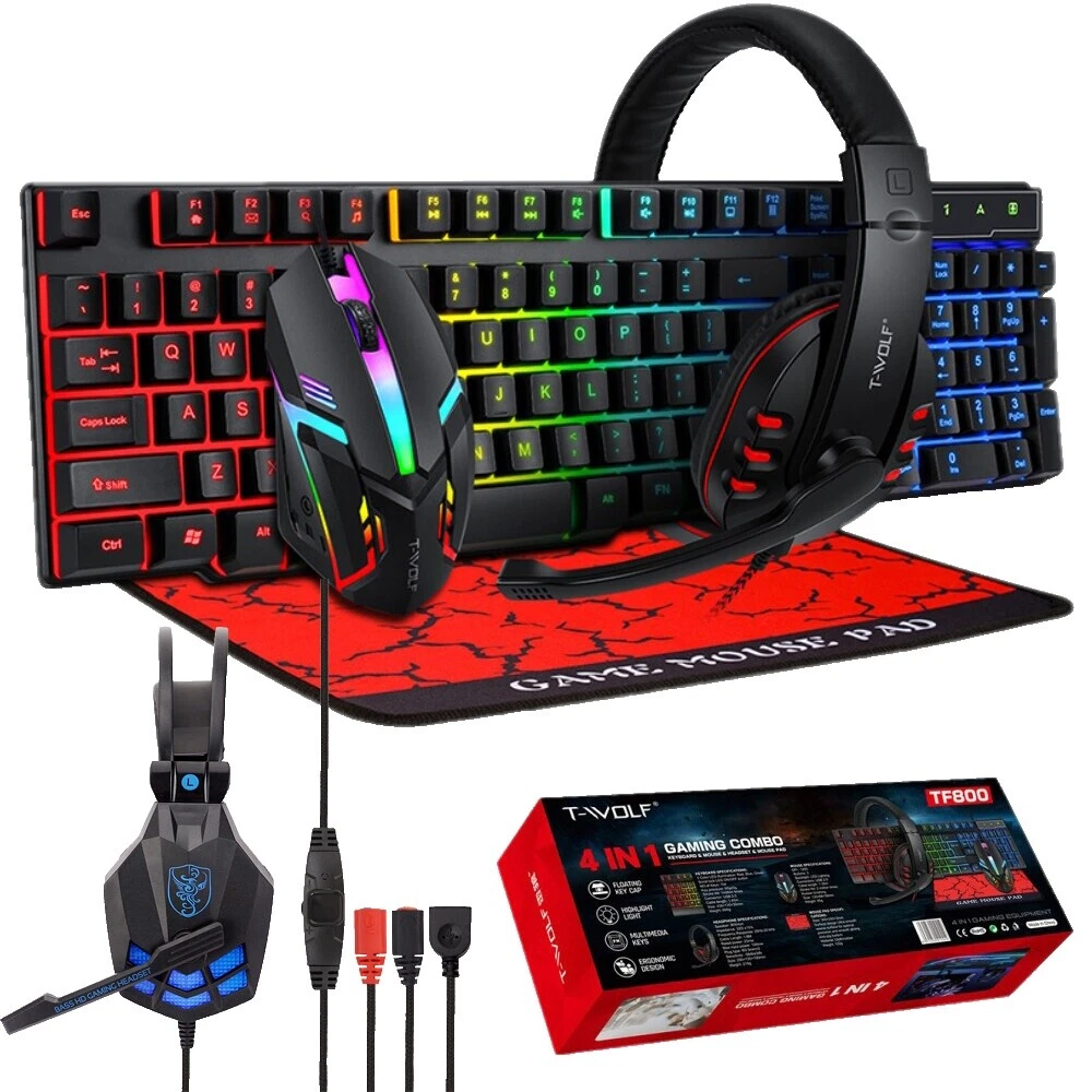 Paquetes de Teclado y Mouse de computadora para juegos multimedia integración