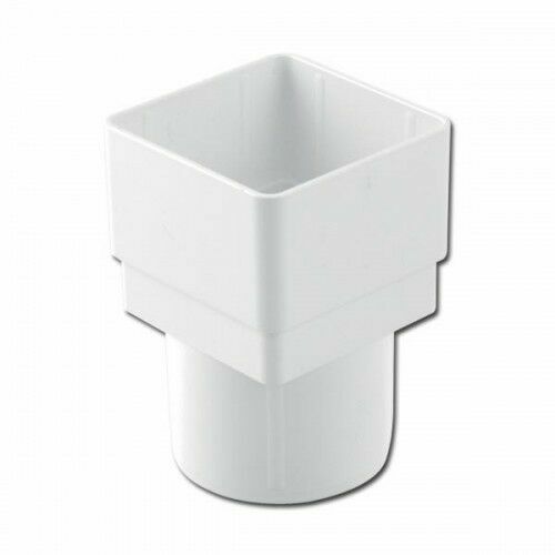 Gutter Guttering Downpipe White Square to Round Adaptor for sale online
