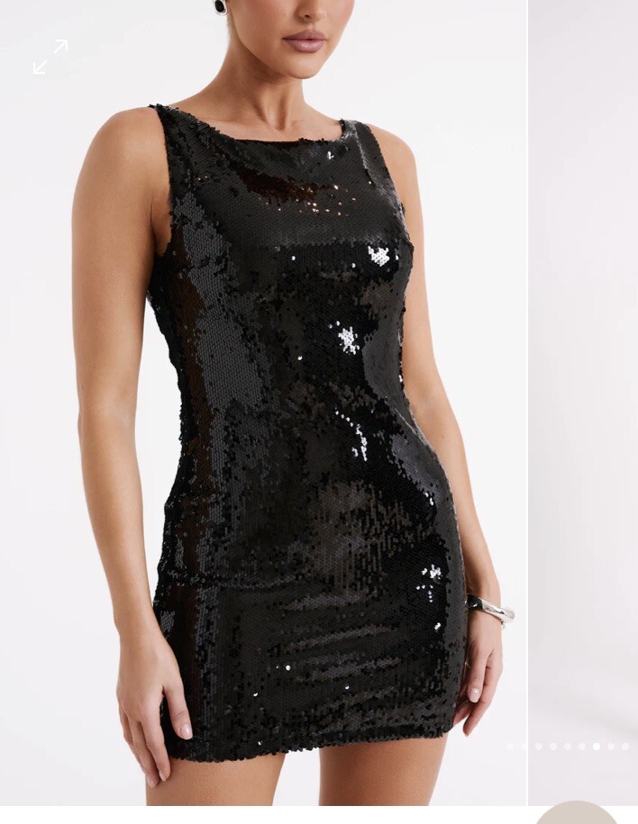 MESHKI AYLA SEQUIN MINI DRESS SIZE XS BLACK NEW WITH TAGS ON | eBay