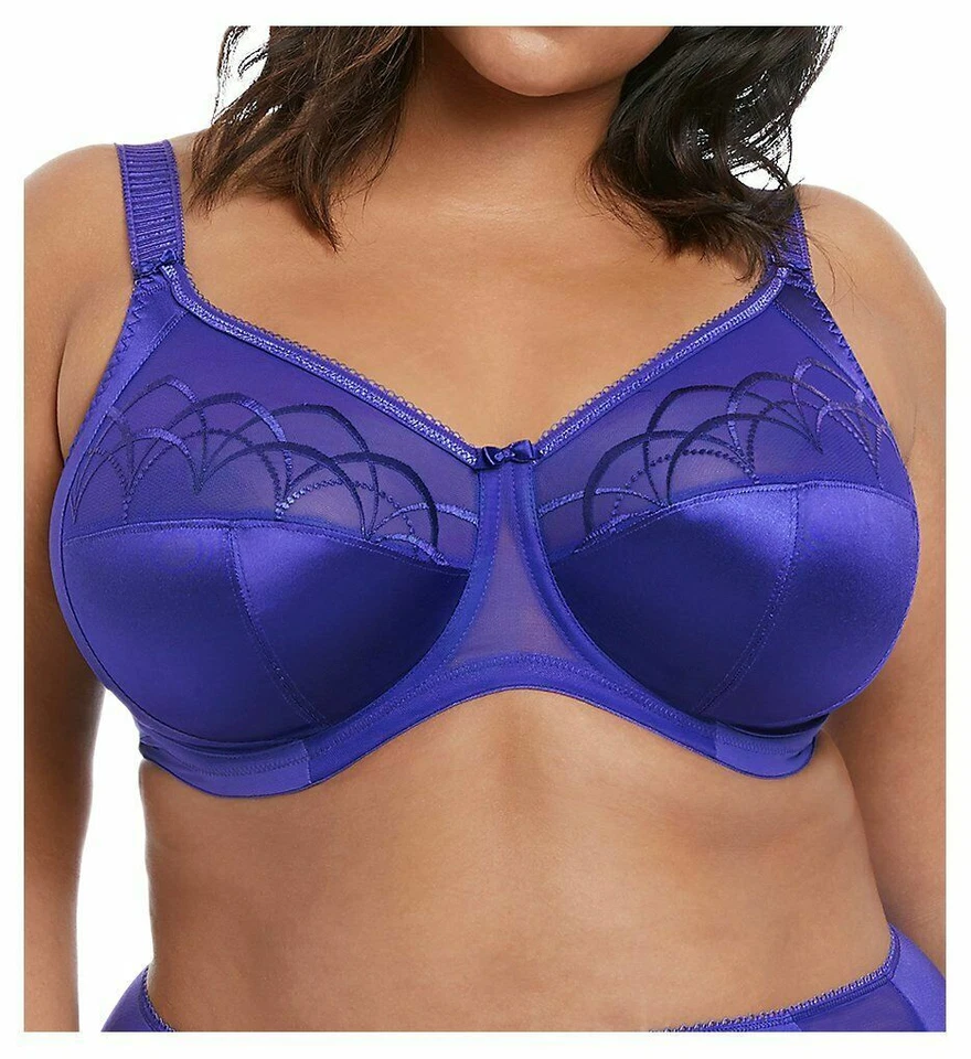 Elomi Cate UW Full Cup Banded Bra #4030 UK Sizes DD thru HH Royal Blue NWT $59 - Image 3 of 4