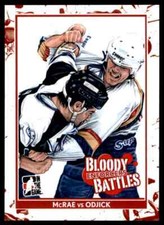 2011-12 ENFORCERS BLOODY ENFORCERS BATTLES BASIL MCRAE GINO ODJICK TAMPA BAY